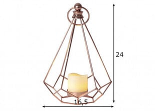 LED küünlaga latern Edge, vask hind ja info | Peokaunistused ja dekoratsioonid | hansapost.ee