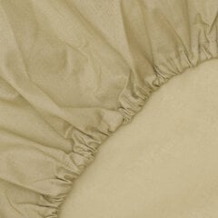 Koodi kummiga voodilina, khakiroheline, 160 x 200 cm + 25 cm hind ja info | Voodilinad | hansapost.ee