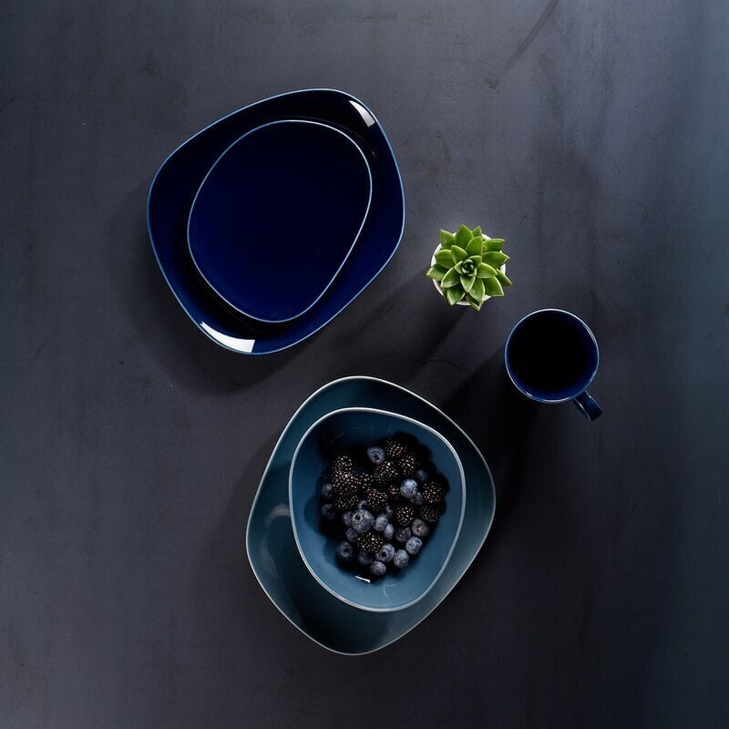 Like by Villeroy & Boch taldrikute komplekt 12-osa Organic, Deep Blue hind ja info | Lauanõud ja nõude komplektid | hansapost.ee