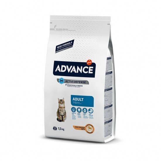 Advance Cat Adult Chicken, 1.5 kg hind ja info | Kassi kuivtoit ja kassikrõbinad | hansapost.ee