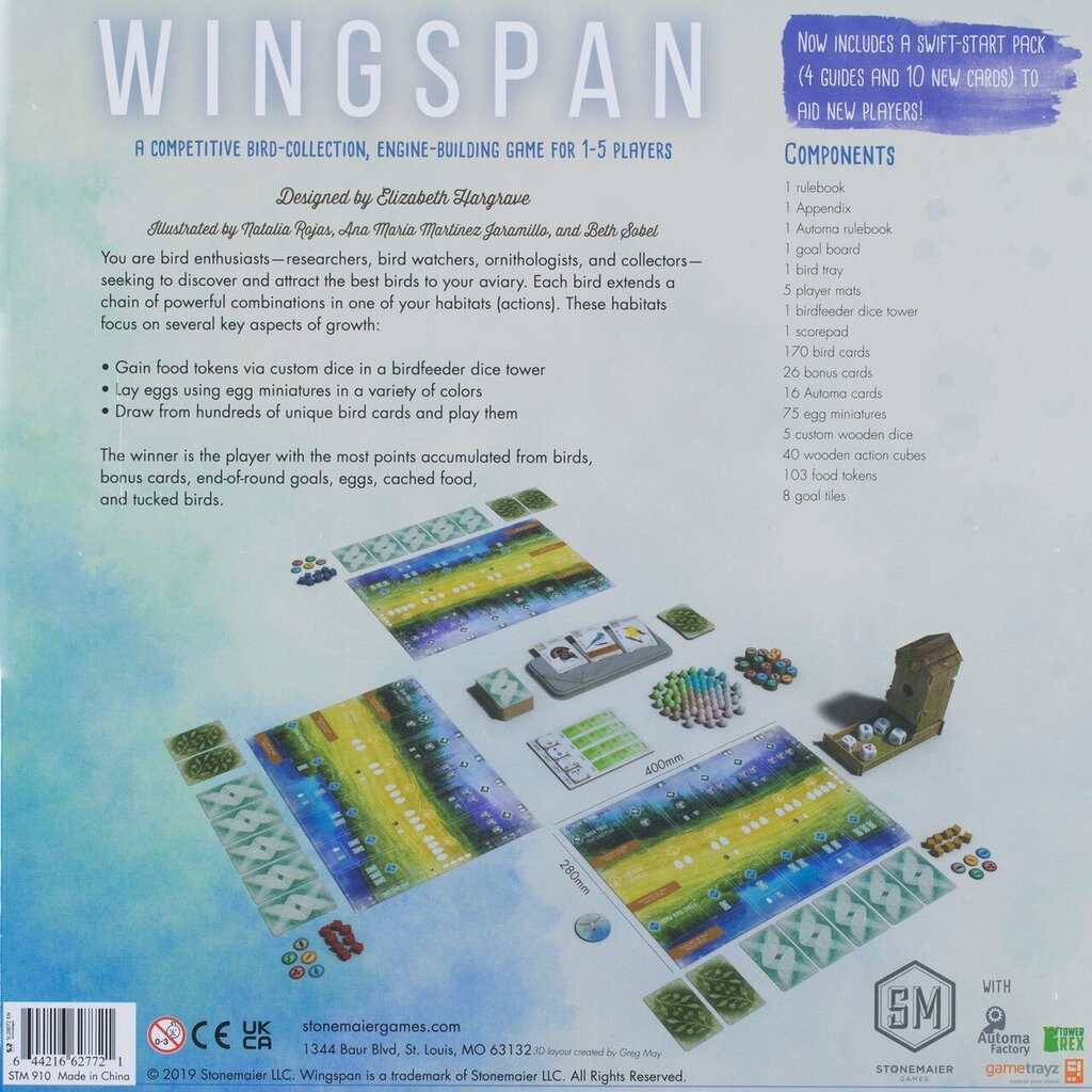 Lauamäng Wingspan 2nd Ed., ENG hind ja info | Lauamängud ja mõistatused perele | hansapost.ee