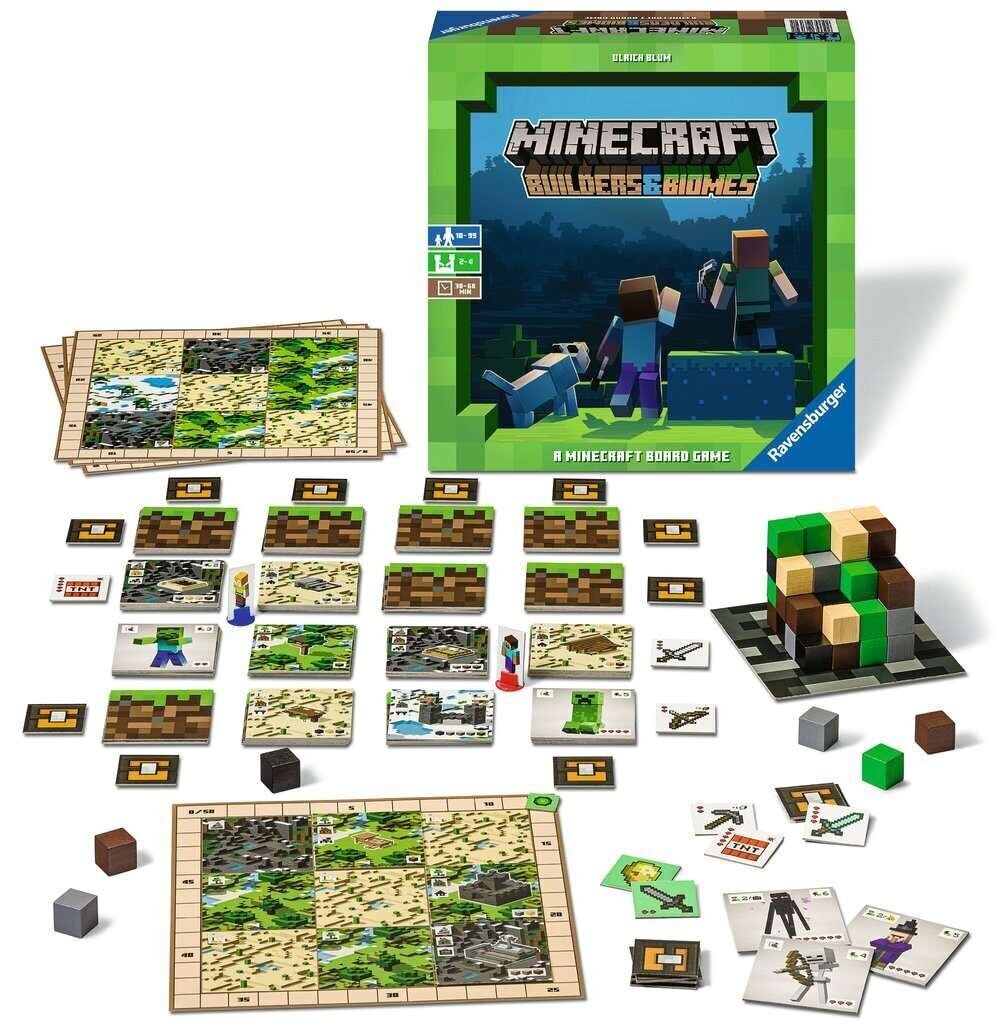 Lauamäng Ravensburger Minecraft Builders & Biomes, 27088 hind ja info | Lauamängud ja mõistatused perele | hansapost.ee