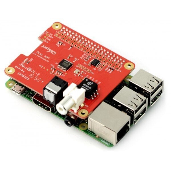 JustBoom Digi Hat helikaart Raspberry Pi 4/3/2 / B + hind ja info | Konstruktorid, robootika ja tarvikud | hansapost.ee