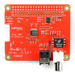 Звуковая карта JustBoom Digi Hat Raspberry Pi 4 / 3/ 2 / B+ цена и информация | электроника с открытым кодом | hansapost.ee