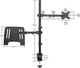 Manhattan 13-32" цена и информация | Manhattan Мониторы, стойки для мониторов | hansapost.ee