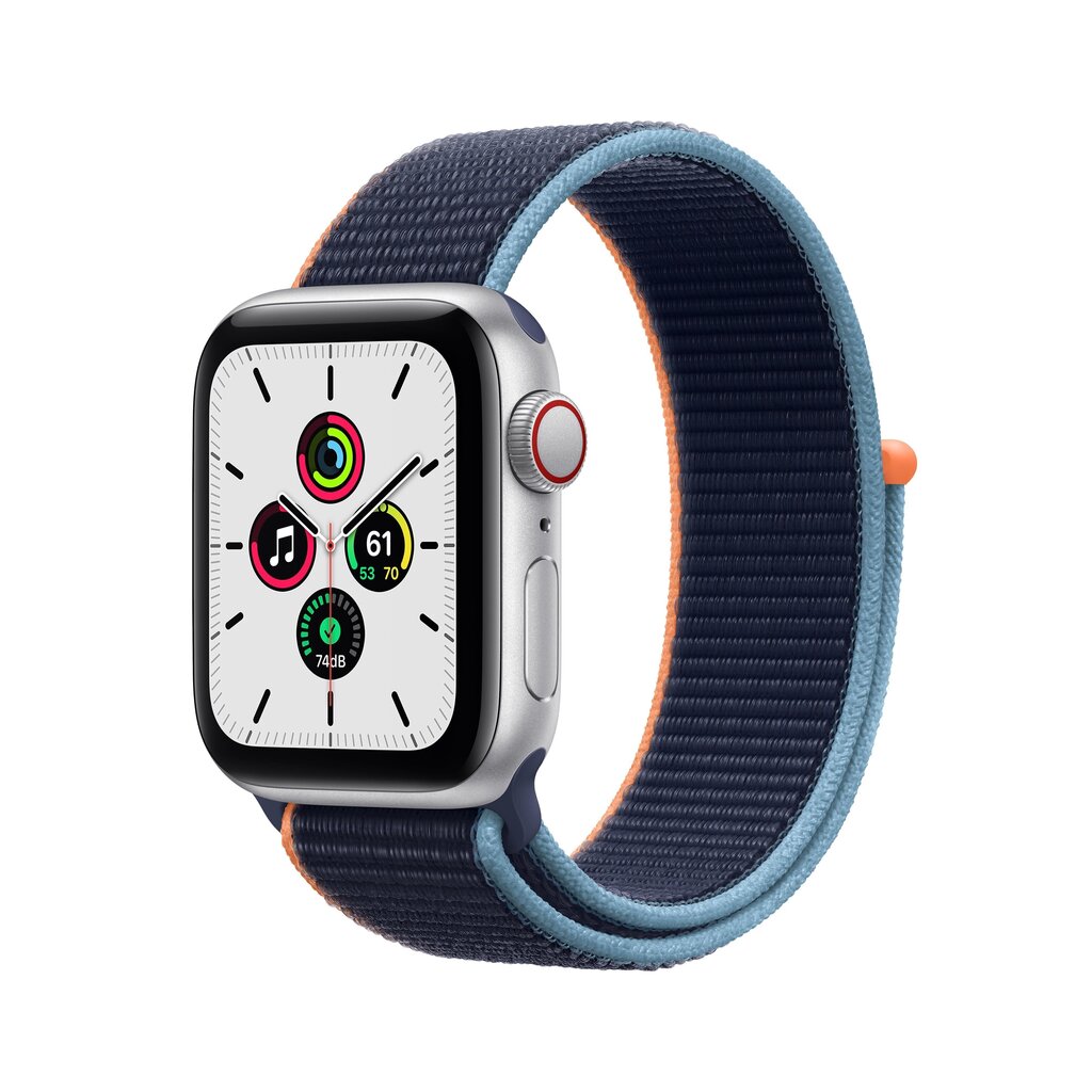 Nutikell Apple Watch SE (44mm) GPS + LTE : Silver/Deep Navy hind ja info | Nutikellad, laste nutikellad | hansapost.ee