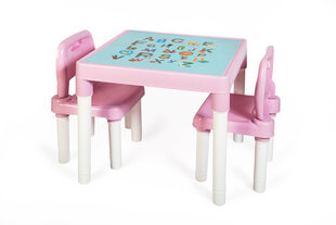 Lastelaud 2 tooliga Alfa, roosa hind ja info | Lauad ja toolid lastele | hansapost.ee
