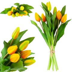 Тюльпаны искусственные, 7 шт., оранжевые цена и информация | Детали интерьера | hansapost.ee