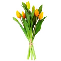 Тюльпаны искусственные, 7 шт., оранжевые цена и информация | Детали интерьера | hansapost.ee