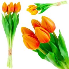 Тюльпаны искусственные, 5 шт., оранжевые цена и информация | Детали интерьера | hansapost.ee