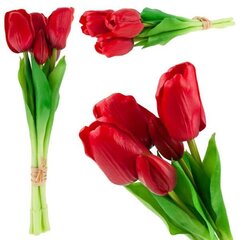 Искусственные тюльпаны, 5 шт., красные цена и информация | Детали интерьера | hansapost.ee