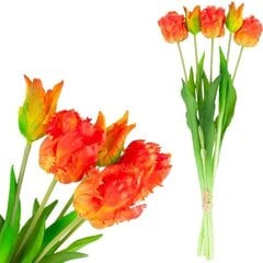 Искусственные тюльпаны Parrot, 5 шт., оранжевые цена и информация | Детали интерьера | hansapost.ee