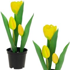 Искусственные тюльпаны в горшке, желтые цена и информация | Детали интерьера | hansapost.ee