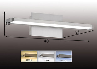 Seinalamp Pare LED, nikkel цена и информация | Настенные светильники | hansapost.ee