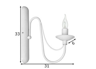 Настенный светильник Roza, белый цена и информация | Настенные светильники | hansapost.ee