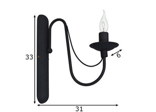 Настенный светильник Roza, черный цена и информация | Настенные светильники | hansapost.ee