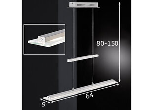 Laelamp Tenso LED, nikkel/kroomitud цена и информация | Потолочные светильники | hansapost.ee