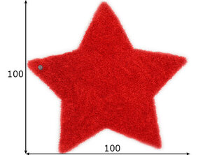 Tom Tailor narmasvaip Soft Uni Star, punane, 100 x 100 cm hind ja info | Vaibad | hansapost.ee