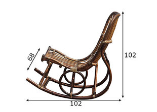 Rotangist tugitool, pruun hind ja info | Tugitoolid | hansapost.ee