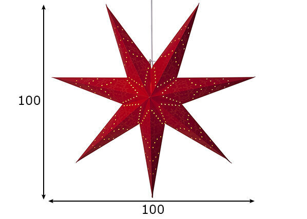 Täht Sensy 100cm, punane цена и информация | Jõulukaunistused | hansapost.ee