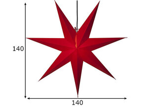 Звезда Rozen 140см, красная цена и информация | Рождественские украшения | hansapost.ee