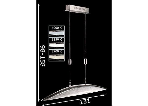 Laelamp Colar LED, nikkel hind ja info | Rippvalgustid | hansapost.ee