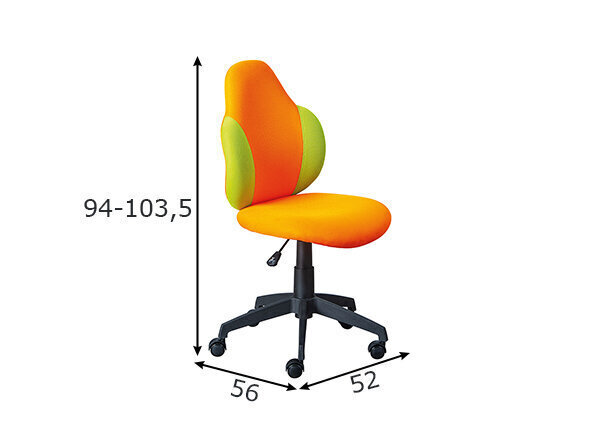 Töötool Jessi, oranž/roheline цена и информация | Kontoritoolid | hansapost.ee