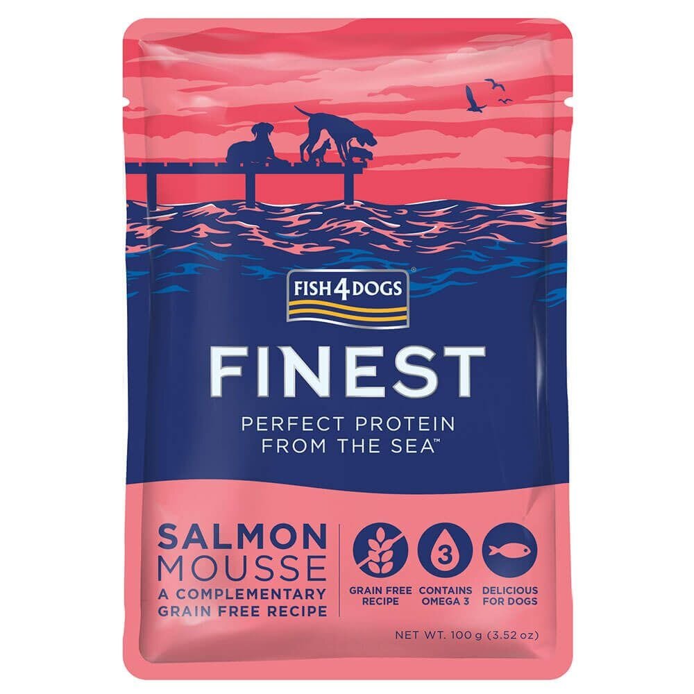 F4D KOERA PASTEET FINEST SALMON MOUSSE 100G hind ja info | Koerakonservid | hansapost.ee