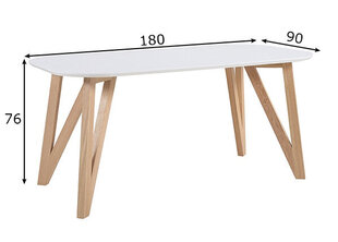 Обеденный стол, белый цена и информация | Кухонные и обеденные столы | hansapost.ee