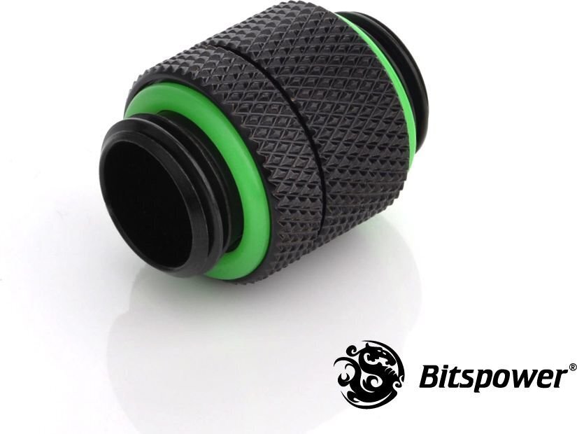 BitsPower connector 2x 1/4 "adapter - rotatable, Black matt (BP-MBRG) hind ja info | Vesijahutuse lisaseadmed | hansapost.ee