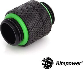 Разъем BitsPower 2x 1/4 "адаптер - поворотный, черный матовый (BP-MBRG) цена и информация | Водяное охлаждение - аксессуары | hansapost.ee