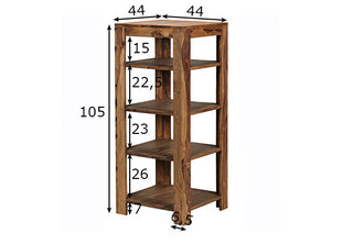 Полка Wohnling Mumbai WL1.573, коричневая цена и информация | полка | hansapost.ee