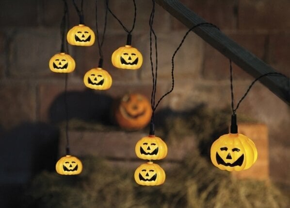 Valguskett Halloween, kõrvits цена и информация | Jõulutuled | hansapost.ee
