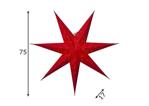 Täht Decorus, punane цена и информация | Peokaunistused ja dekoratsioonid | hansapost.ee