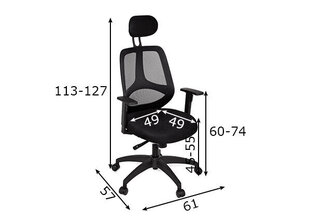 Рабочее кресло Deluxe, черный цена и информация | Офисные кресла | hansapost.ee