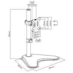 Sbox LCD-F012, Vesa 75x75 - 100x100, 13"-32" hind ja info | Sbox Monitorid ja monitori kinnitused | hansapost.ee