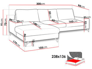 Nurgadiivanvoodi Flavio price and information | Corner sofas and corner sofa beds | hansapost.ee