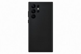 Leather Cover for Samsung Galaxy S22 Ultra, черный цена и информация | Чехлы для телефонов | hansapost.ee