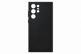 Leather Cover for Samsung Galaxy S22 Ultra, must hind ja info | Telefonide kaitsekaaned ja -ümbrised | hansapost.ee