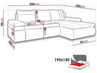 Угловой диван с ящиком Oslo Mini цена и информация | Угловые диваны | hansapost.ee