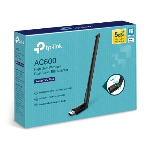 TP-Link Archer T2U Plus Sisemine WLAN 600 Mbit/s цена и информация | Ruuterid | hansapost.ee