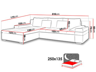 Угловой диван-кровать Bangkok цена и информация | Угловые диваны | hansapost.ee