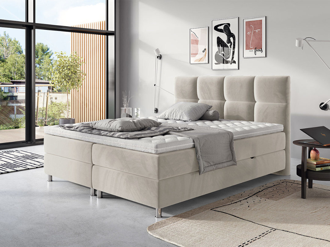 Kontinentaalvoodi Black White Bed Dave, beež price and information | Voodid | hansapost.ee