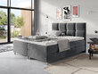 Kontinentaalvoodi Black White Bed Dave, hall hind ja info | Voodid | hansapost.ee