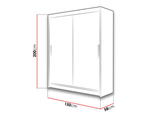 Шкаф с раздвижными дверями WESTA / PRESTO I цена и информация | Шкафы | hansapost.ee