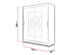 Шкаф с раздвижными дверями WESTA / PRESTO III цена и информация | Шкафы | hansapost.ee