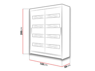 Шкаф с раздвижными дверями WESTA / PRESTO IV цена и информация | Шкафы | hansapost.ee