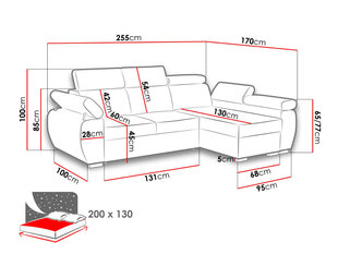 Угловой диван-кровать BOSTON MINI цена и информация | Угловые диваны | hansapost.ee