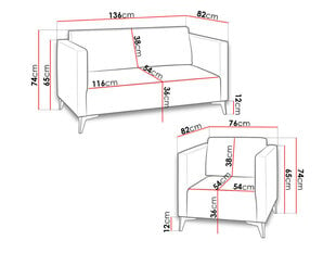 Komplekt SZAFIR 2+1+1 цена и информация | Диваны | hansapost.ee