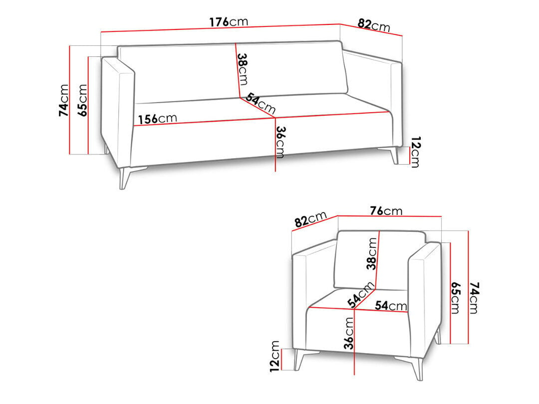 Komplekt SZAFIR 3+1+1 цена и информация | Diivanvoodid ja diivanid | hansapost.ee